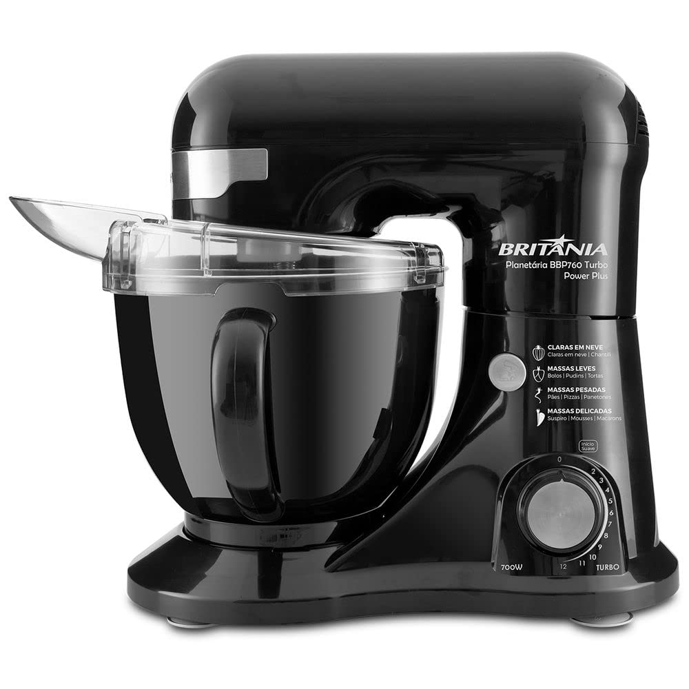 Batedeira Planetária Britânia BBP760P Power Plus Turbo 127V