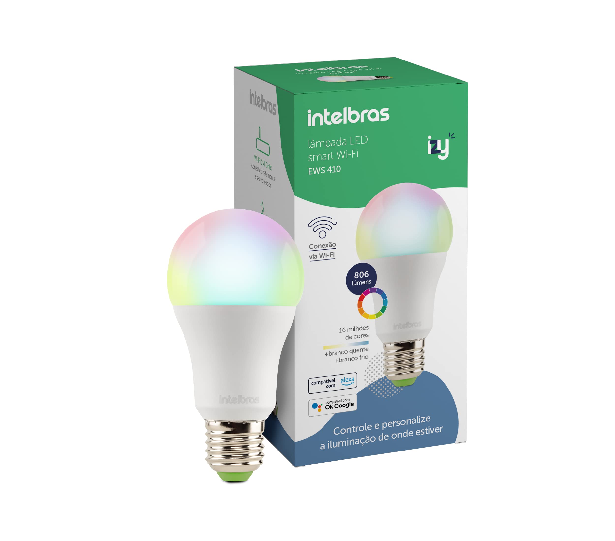Lâmpada Inteligente Intelbras EWS 410 Wi-Fi