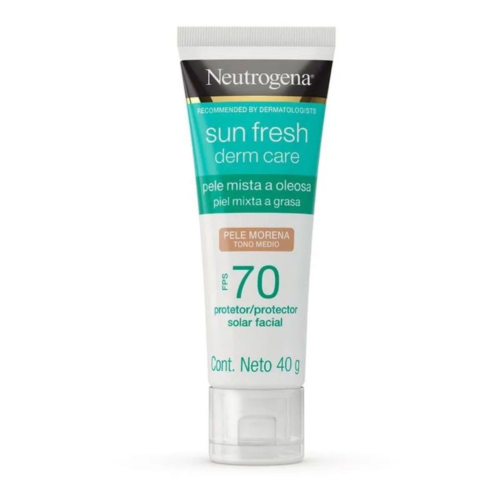 Neutrogena Sun Fresh Derm Care Protetor Solar Facial Pele Morena FPS 70 40g