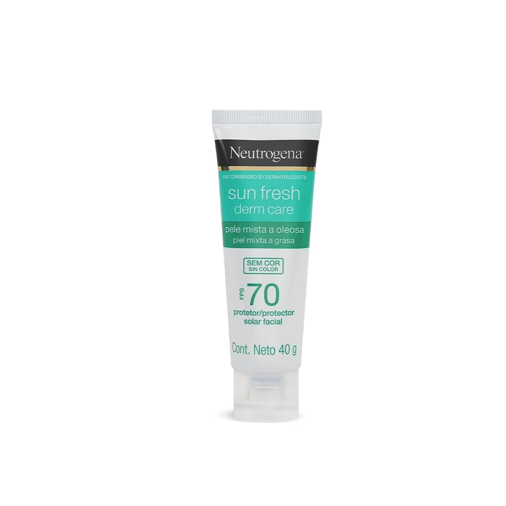Neutrogena Sun Fresh Derm Care Protetor Solar Facial Pele Oleosa Sem Cor FPS 70 40g