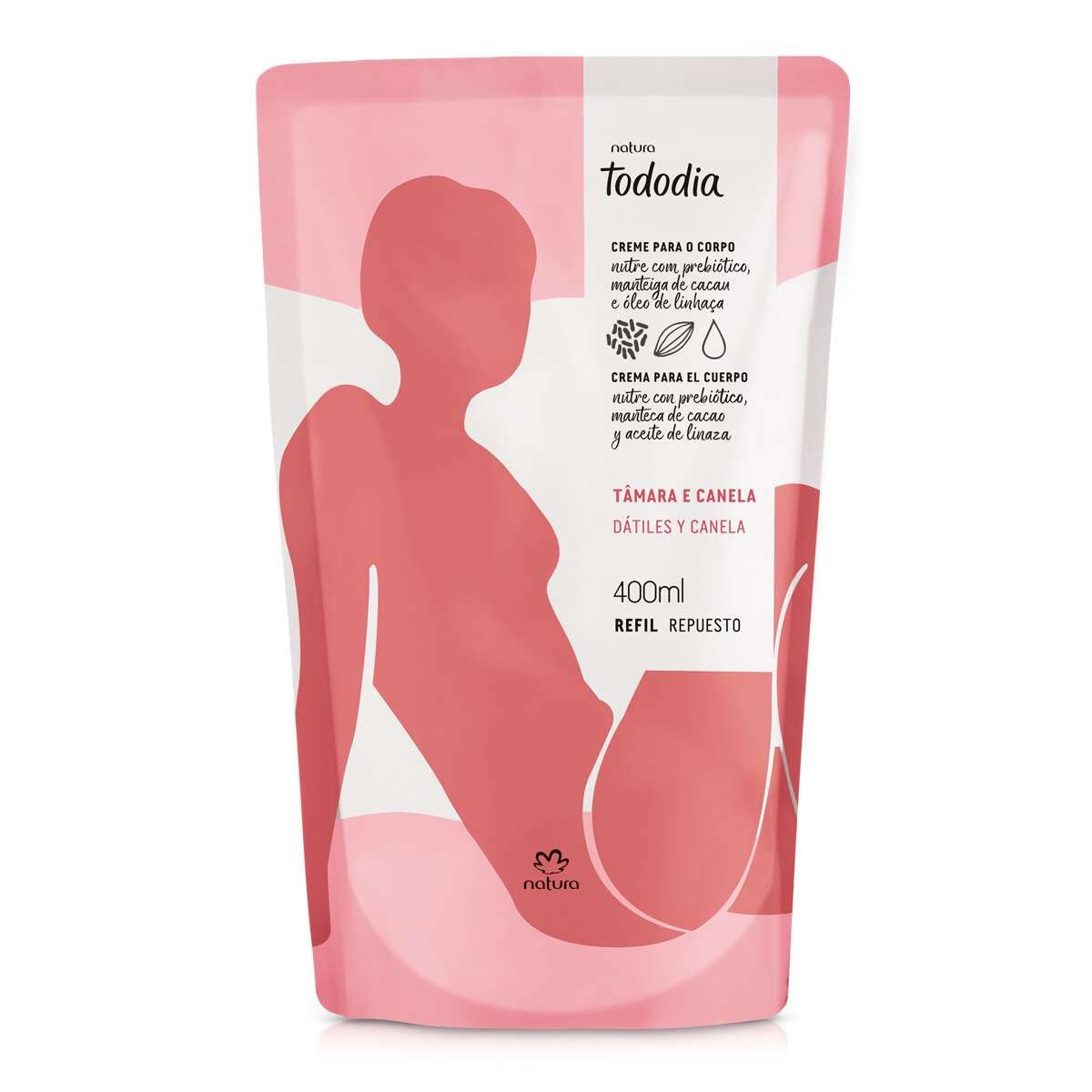 Hidratante Corporal Natura Tododia Tâmara e Canela 400ml Refil