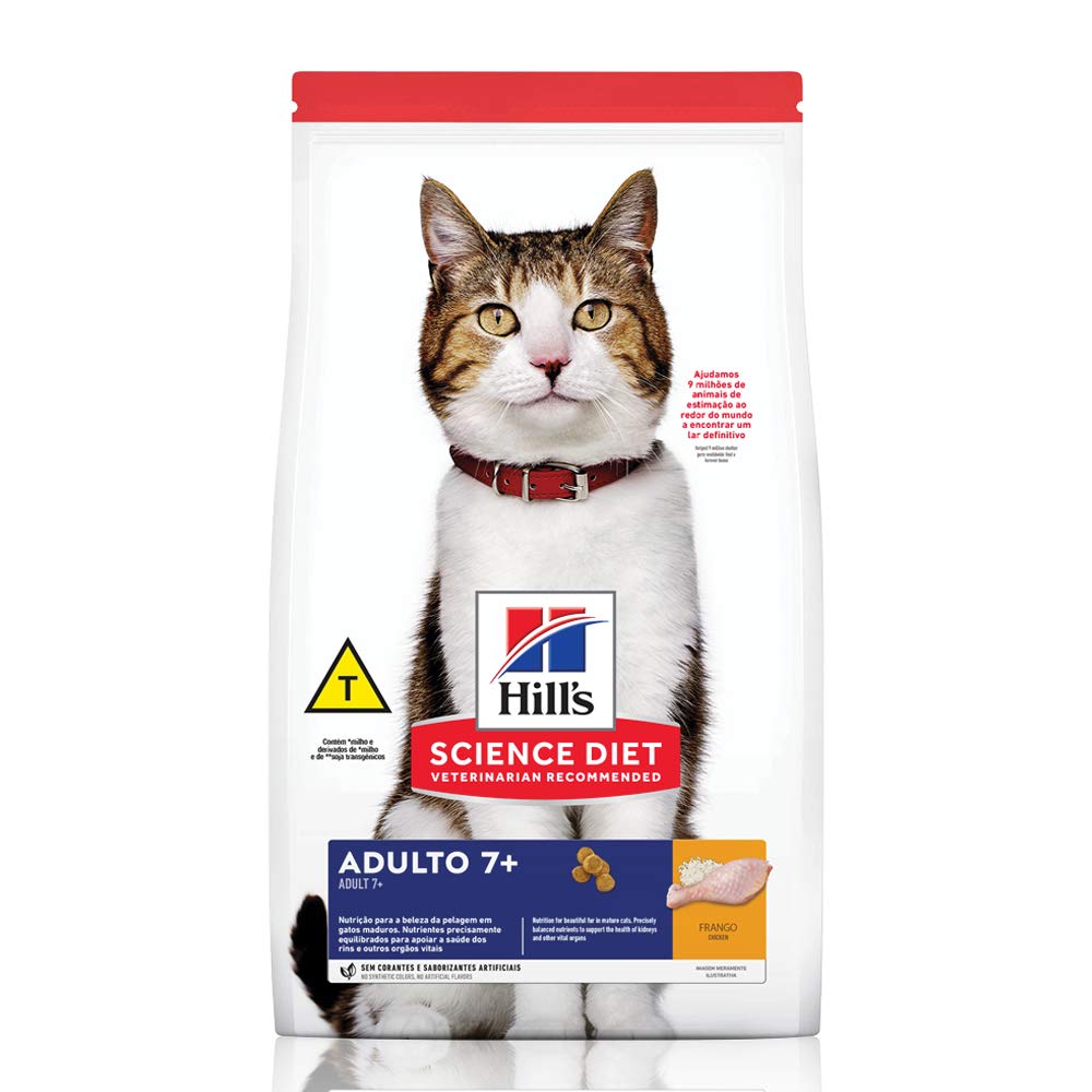 Ração Hill's Science Diet Felino Adulto 7+, 6kg