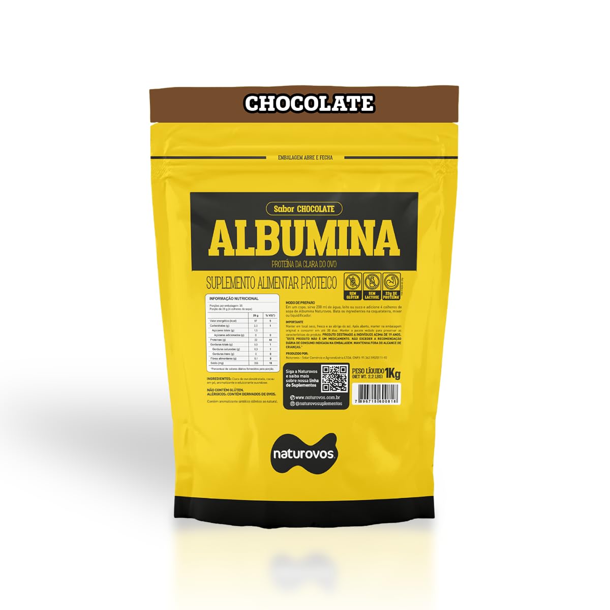 Albumina Naturovos sabor Chocolate 1kg