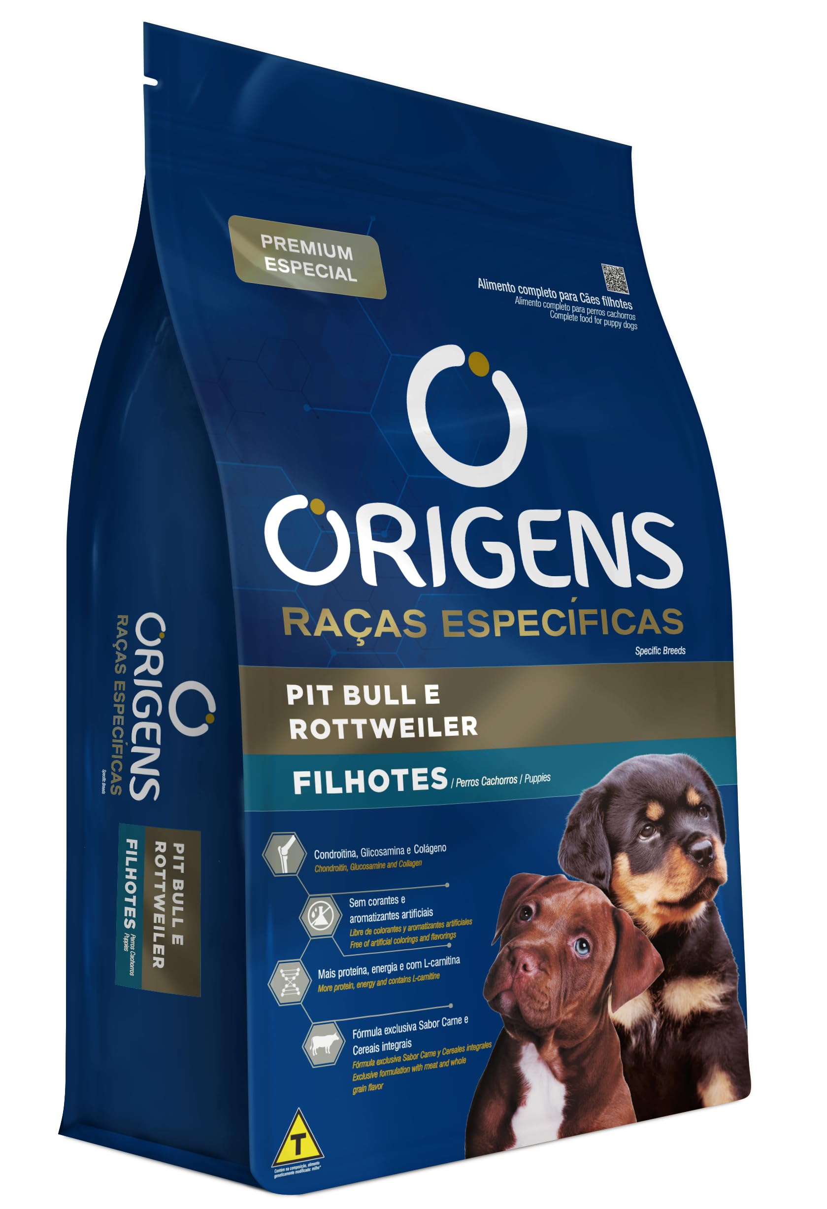 Adimax Origens Raças Específicas Pit Bull E Rottweiler Filhotes 15Kg
