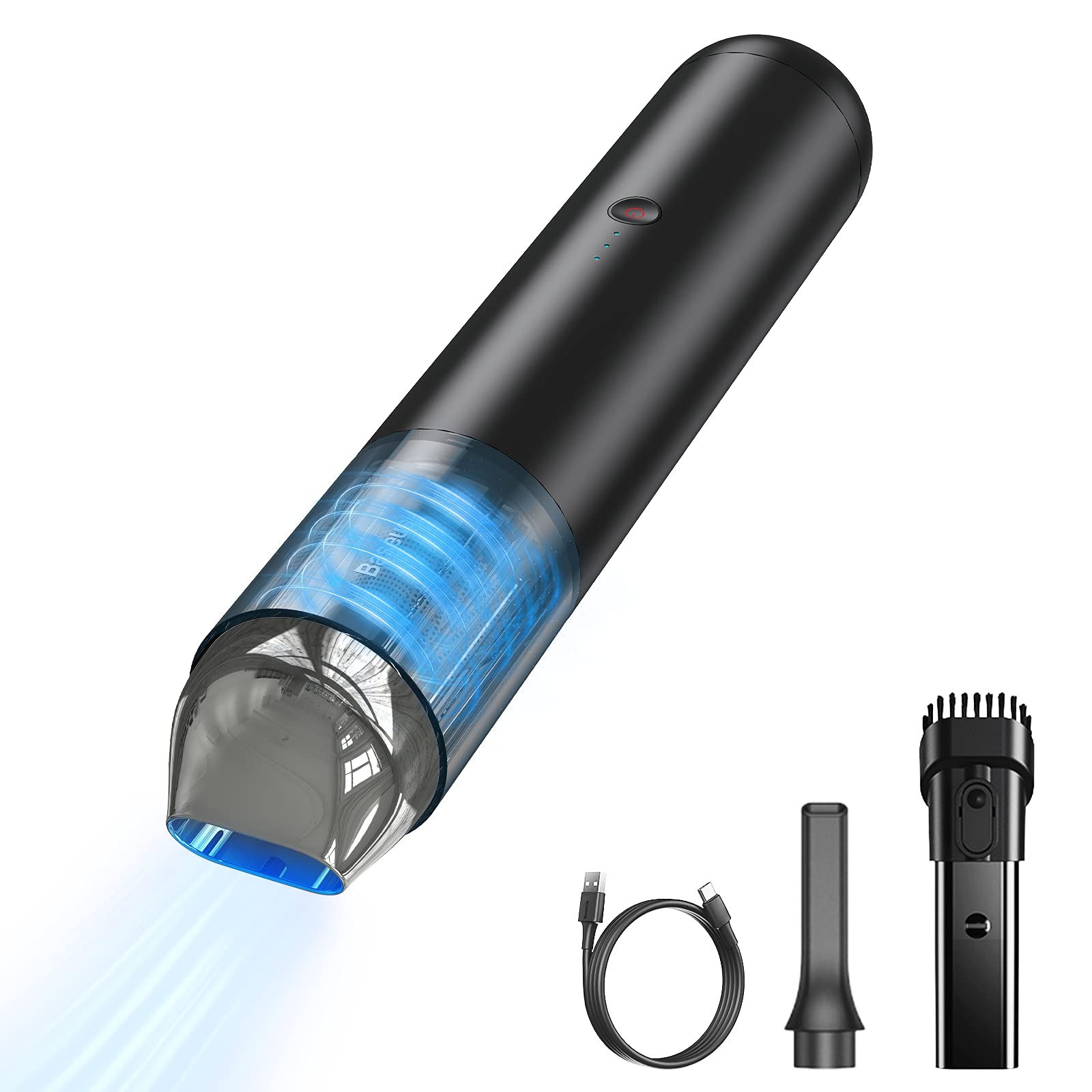 Baseus Aspirador de pó de carro, portátil de 15 kPa, sem fio, 135 W, recarregável com carregamento rápido tipo C
