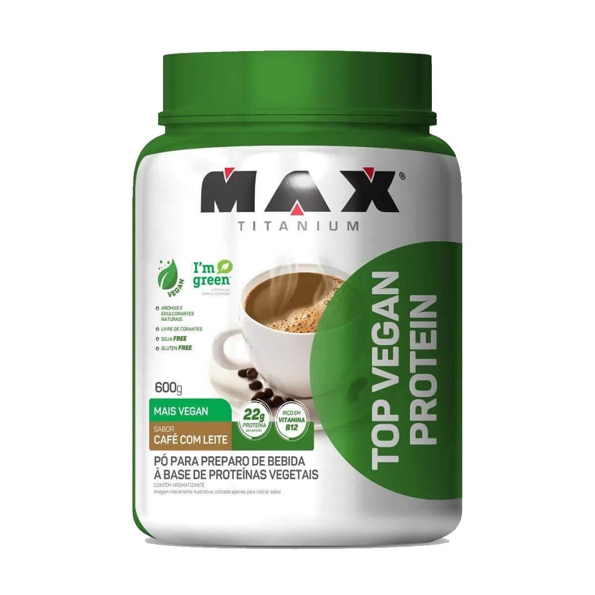 Proteína Vegana Top Vegan Sabor Café com Leite 600 g Max Titanium
