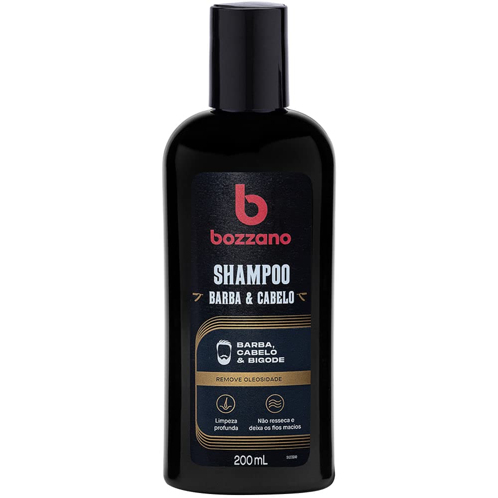 Bozzano Shampoo Para Barba Cabelo E Bigode 200Ml