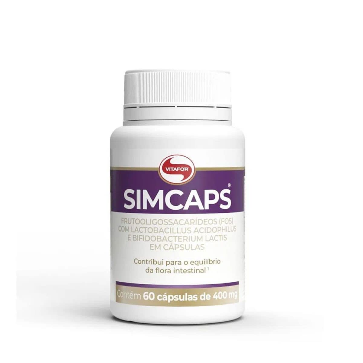 Probiótico Simcaps Vitafor com 60 Cápsulas