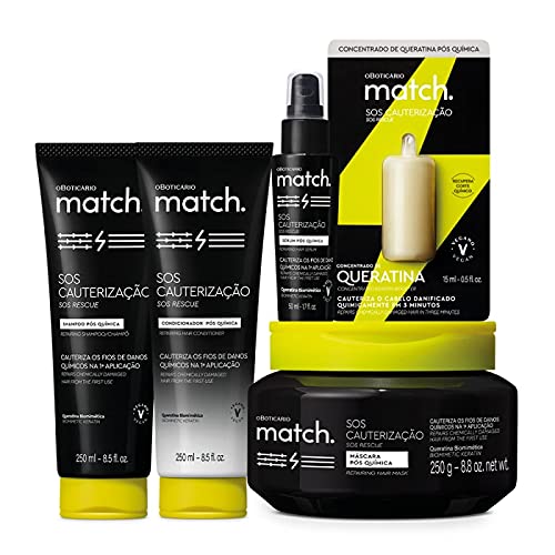 Combo Match SOS Cauterização Pós-Química com Máscara Capilar 250g