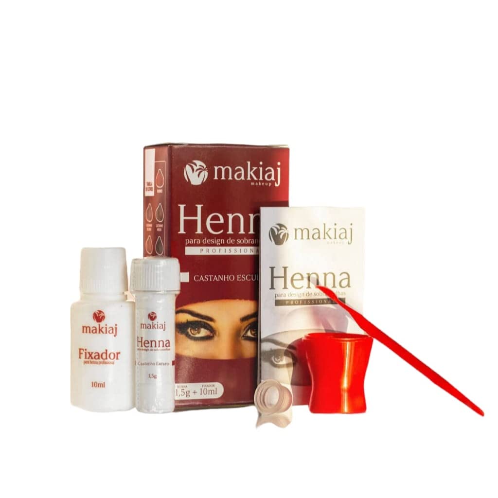 Makiaj Henna Castanho Escuro com Fixador