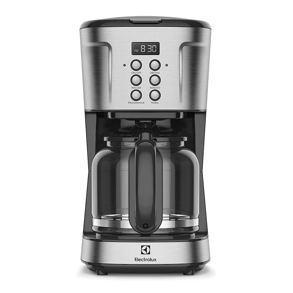 Cafeteira Elétrica Electrolux Inox com Filtro Permanente 1,5L 38 Xícaras Timer Painel Digital e Desligamento Automático ECM30 127V