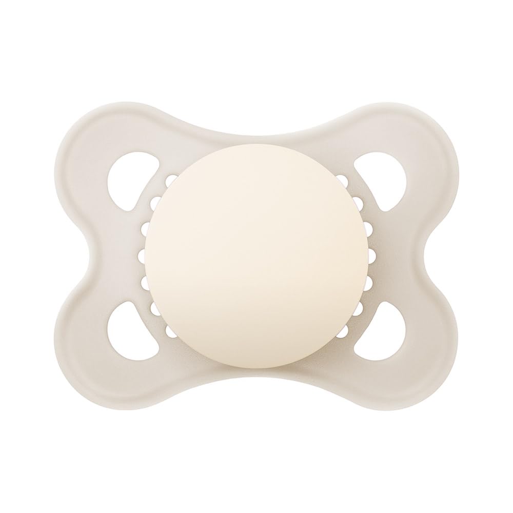 MAM Baby 1 Chupeta Original Com Bico Simétrico de Silicone SkinSoft para Crianças 0-6 Meses Embalagem Blister, Neutra