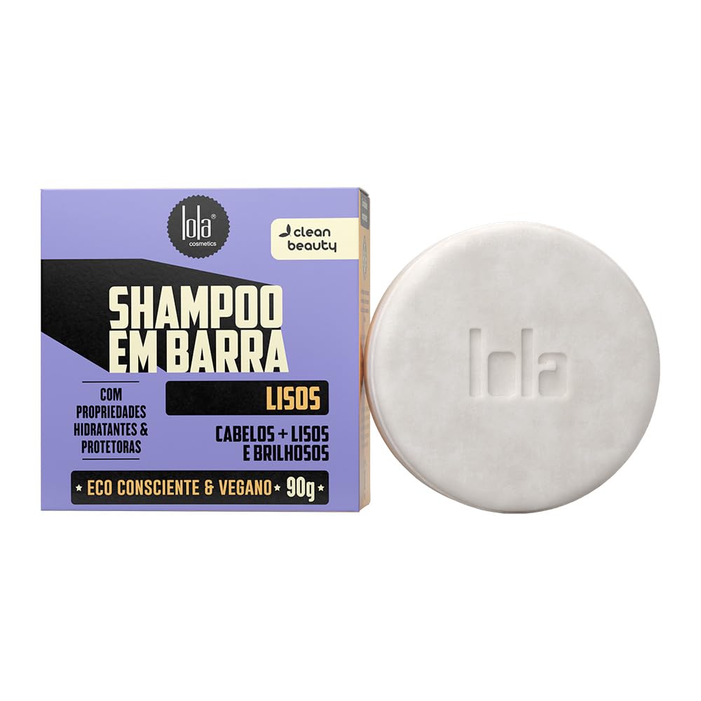 Shampoo em Barra para Cabelos Lisos 90g, Lola Cosmetics