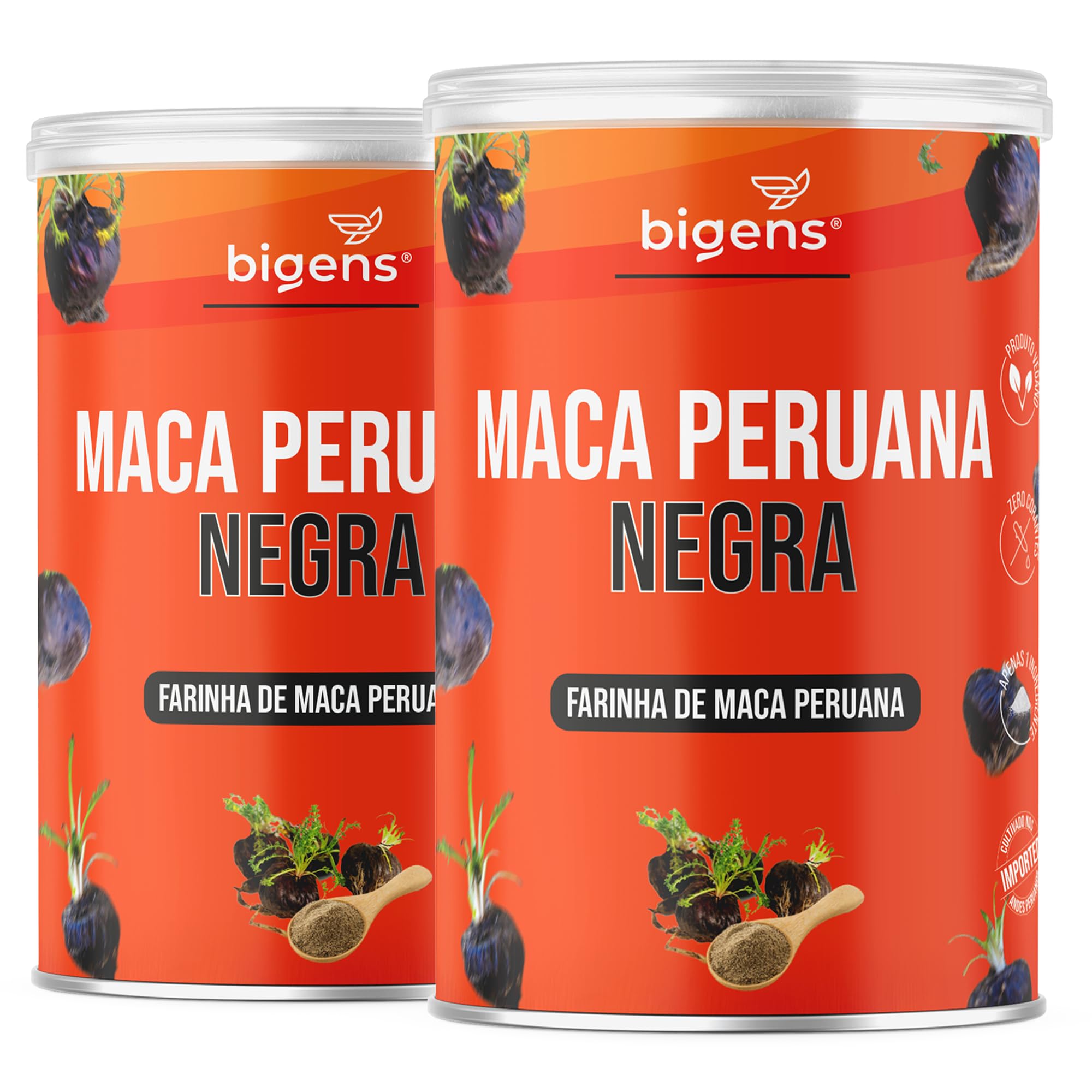 Maca Peruana Negra em Pó Biogens 150 g, Kit 2 Unidades