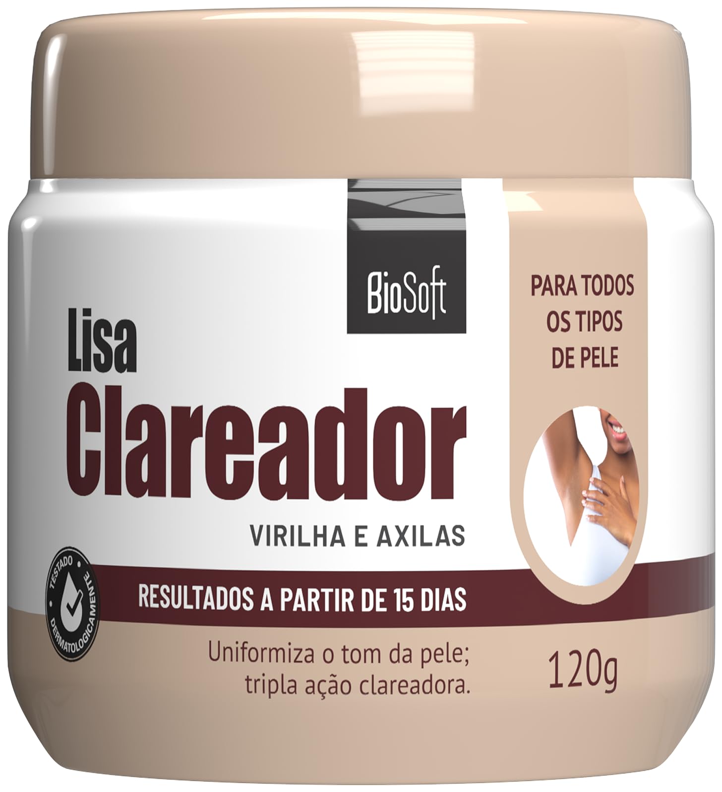 Soft Hair Lisa Clareador Cremoso para Virilha e Axilas 120g