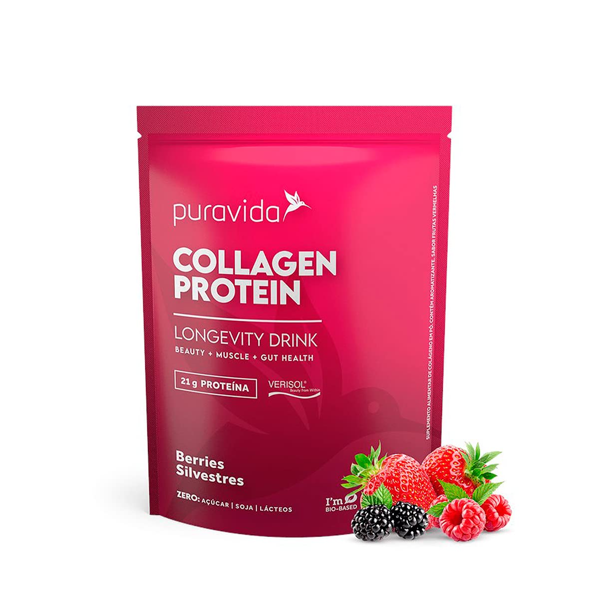 Collagen Protein Berries Silvestres Hidrolisado Puravida