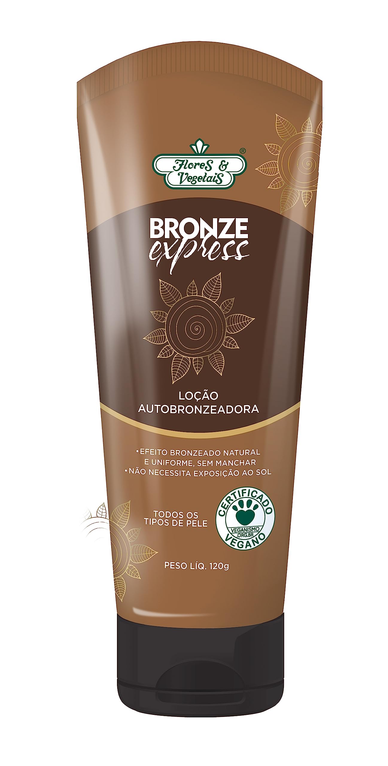Flores & Vegetais Loção Autobronzeadora Bronze Express 120G
