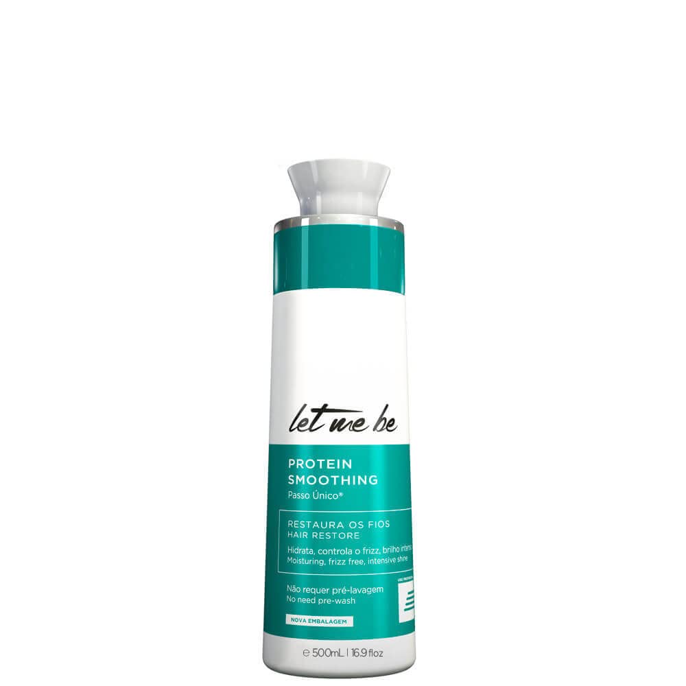 Progressiva Let Me Be Protein Smoothing - Alisamento e Restauração Capilar, Cabelo Liso Duradouro, Brilho, 500ml