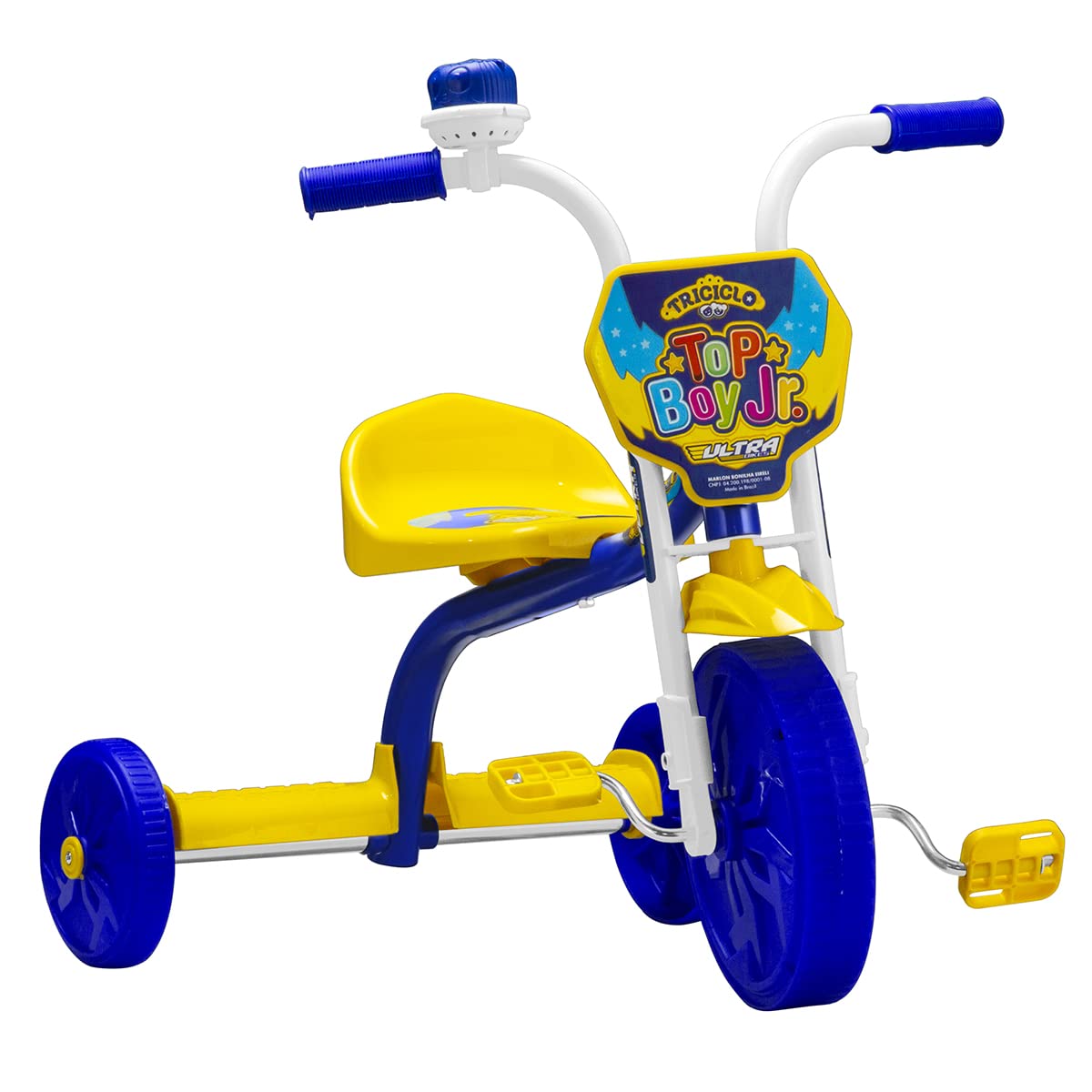 Triciclo Motinha Motoca Ultra Kids Azul/Amarelo