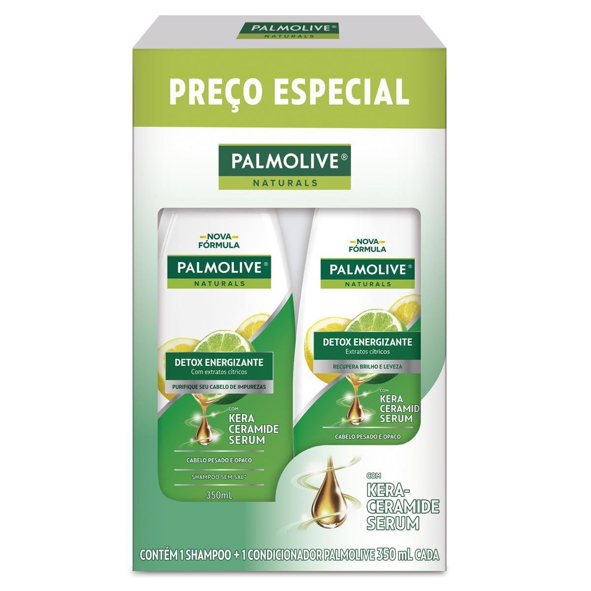 Kit Shampoo+Condicionador Palmolive 350Ml Detox, PALMOLIVE