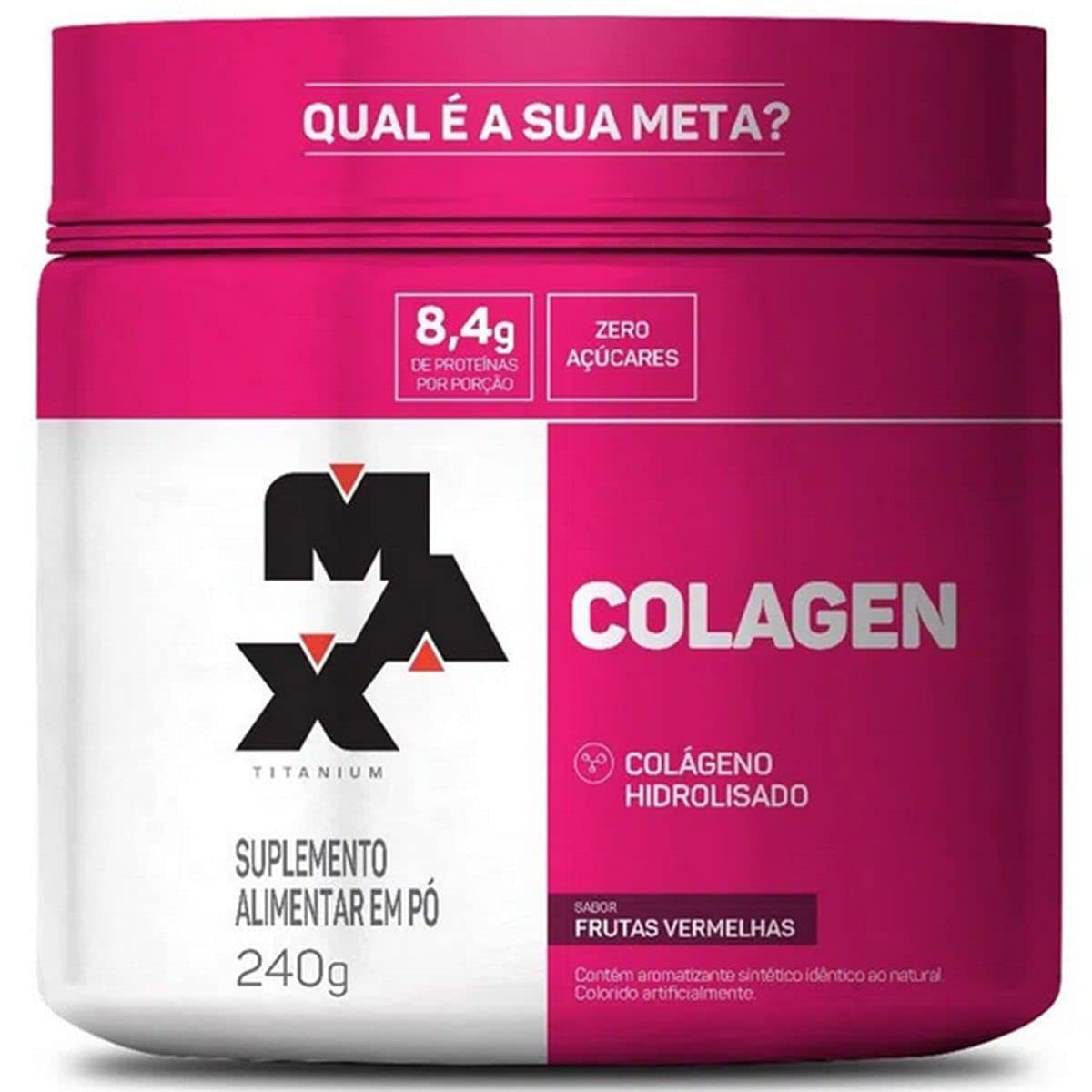 Colagen 240g Frutas Vermelhas Max Titanium