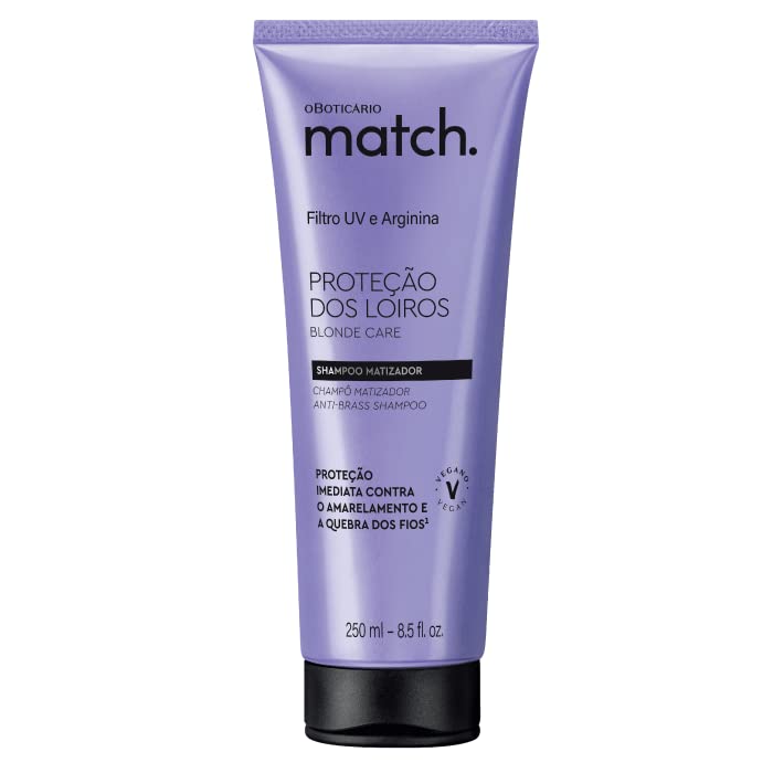 O Boticário Match Shampoo Matizador Proteção dos Loiros 250ml
