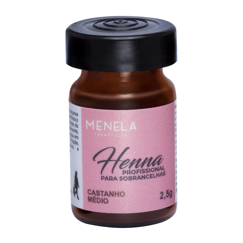 Menela Henna para Sobrancelha Castanho Médio