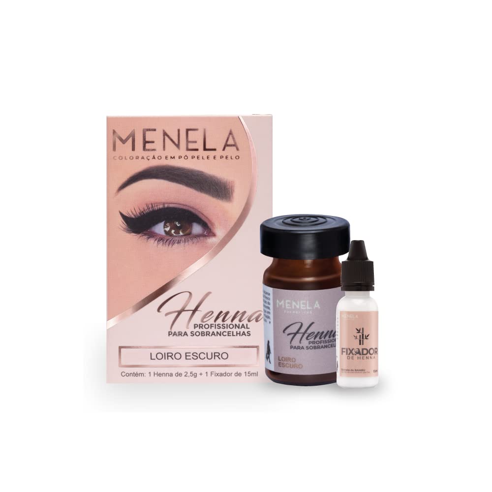 Menela Henna para Sobrancelha Loiro Escuro