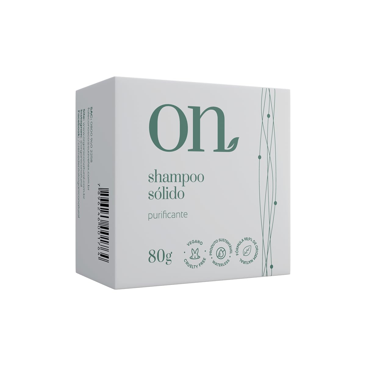 Shampoo Sólido Purificante ON - 80g