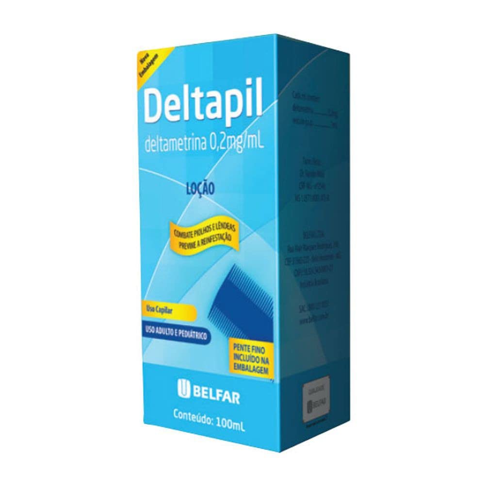 Shampoo para Piolhos Deltapil com Pente Fino Incluso 100ml