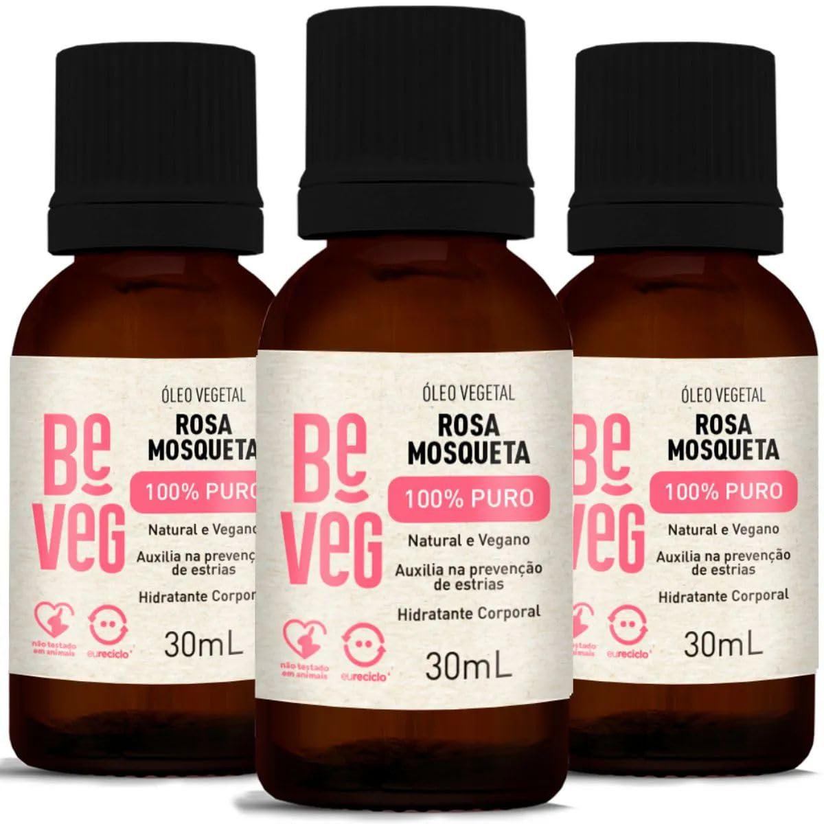 Kit 3 Óleos de Rosa Mosqueta Farmax