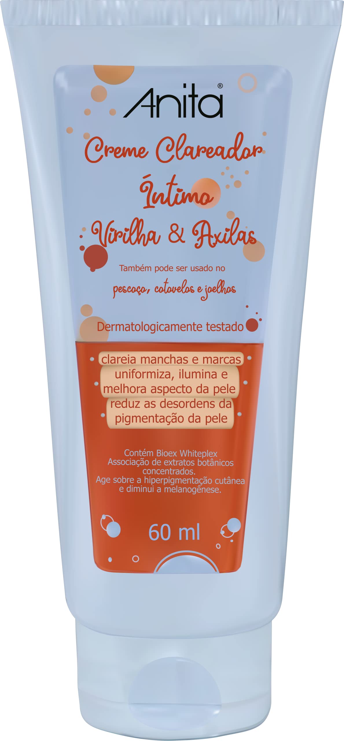 Creme Clareador de Axila e Virilha Anita Bioex Whiteplex 60ml