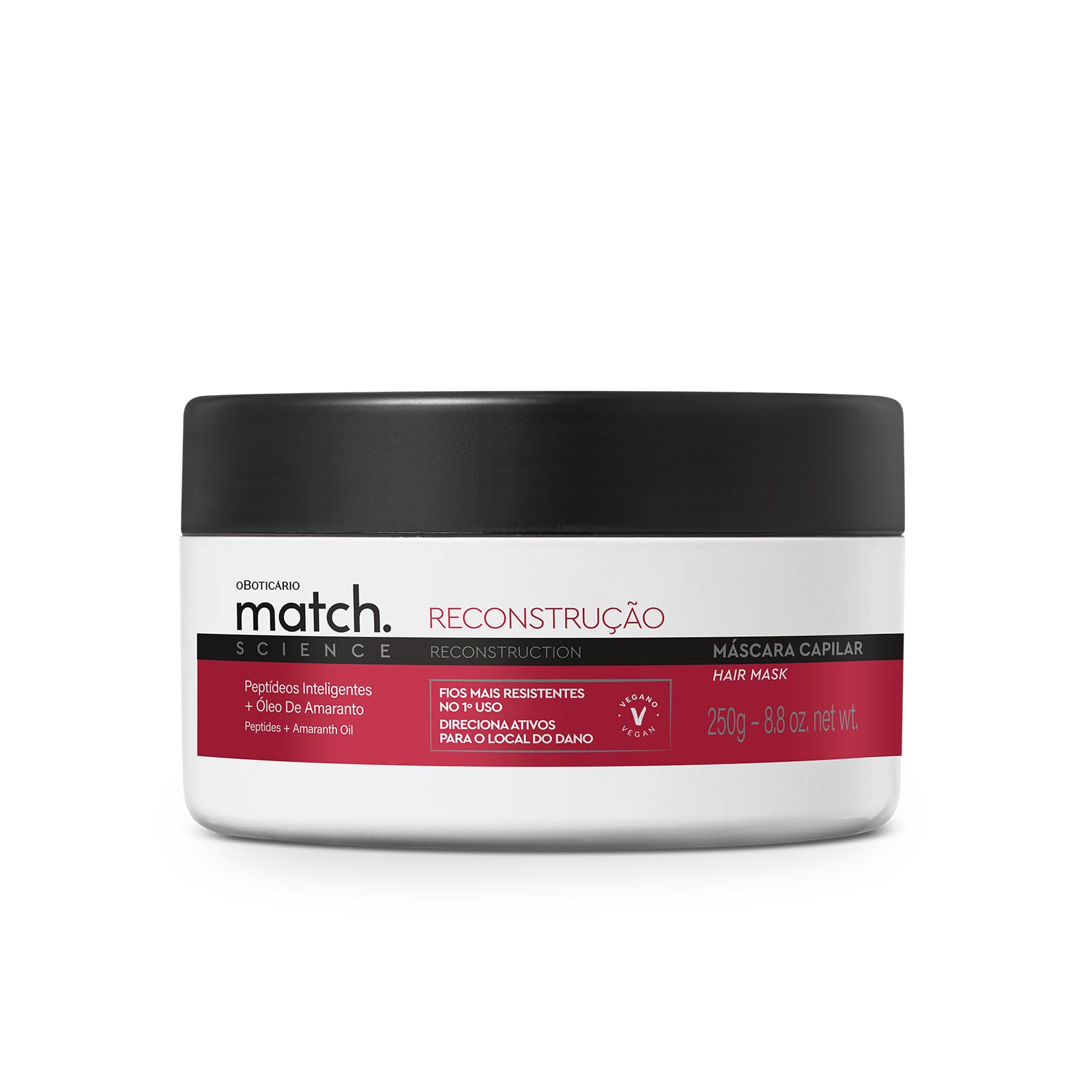 O Boticário Match Science Máscara Capilar Reconstrução 250g