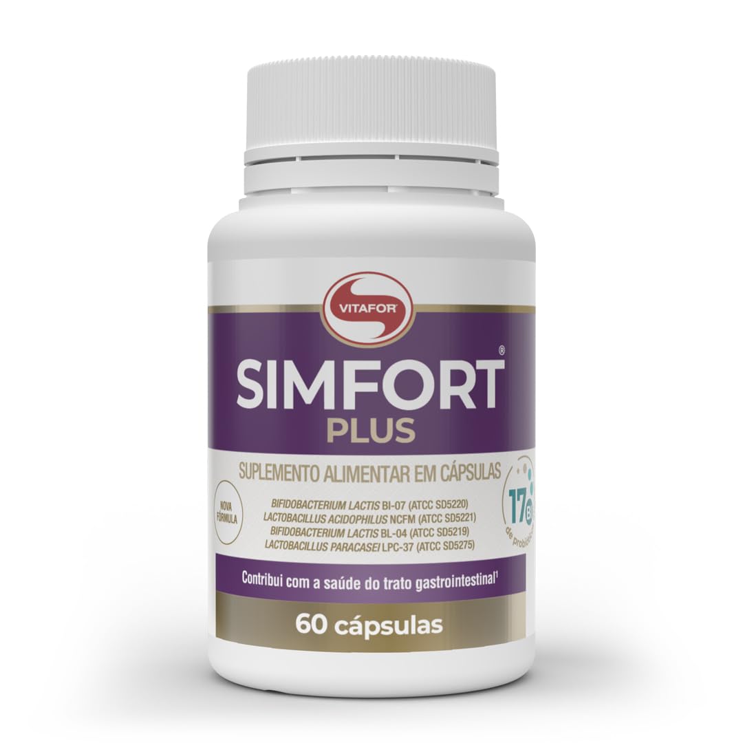 Probiótico Simfort Plus Vitafor com 60 Cápsulas