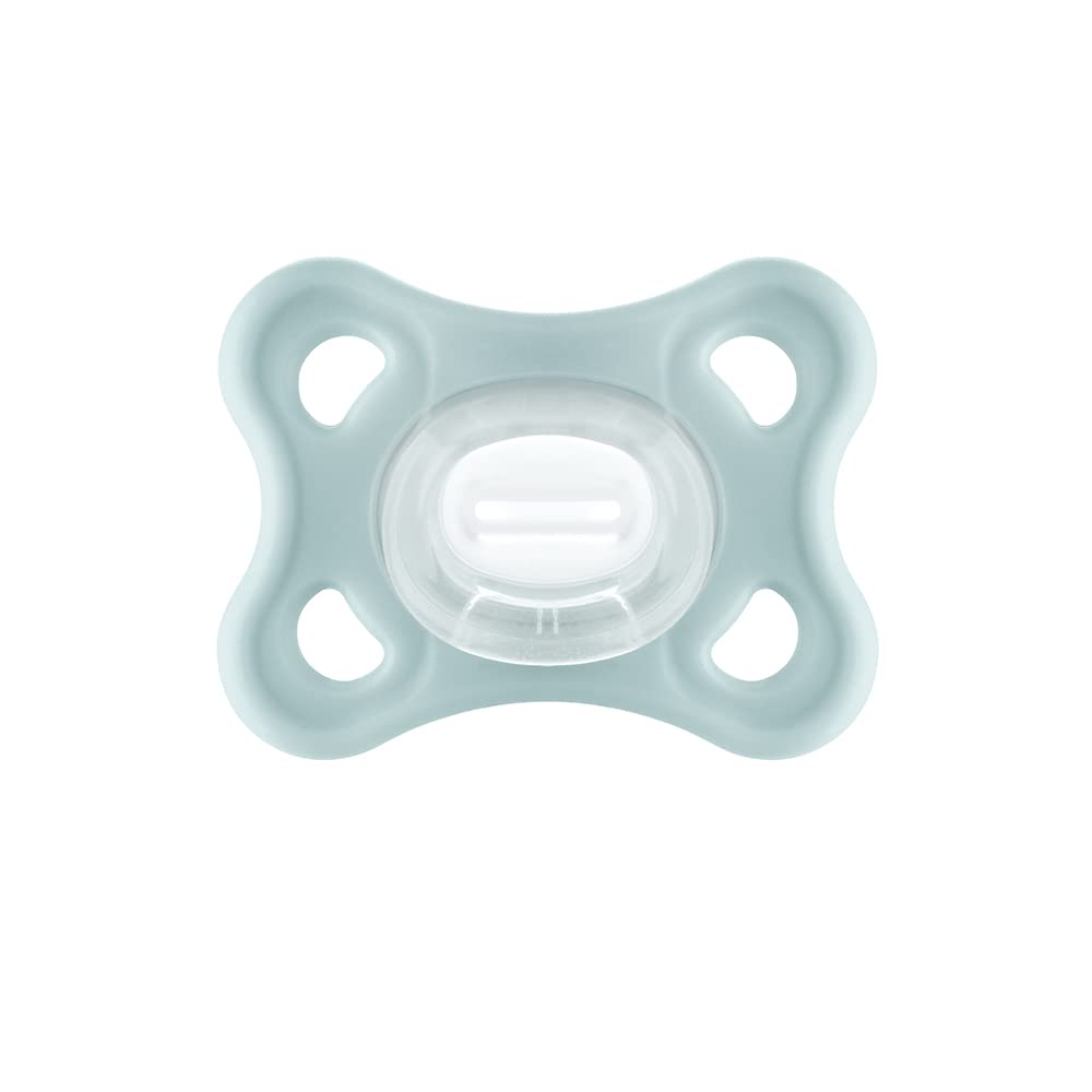 MAM Baby 1 Chupeta Comfort 100% Silicone para Crianças 0-6 Meses, Com Caixa Esterilizadora, Neutra