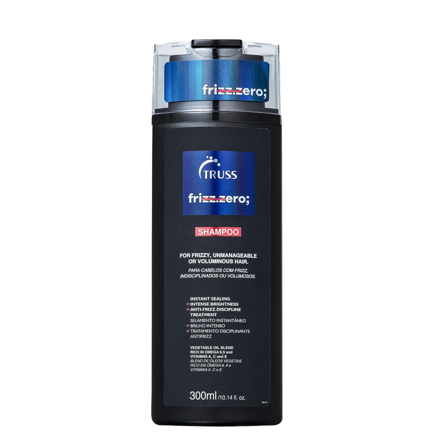 Truss Shampoo Frizz Zero | Controle de Frizz e Brilho Intenso | 300ml
