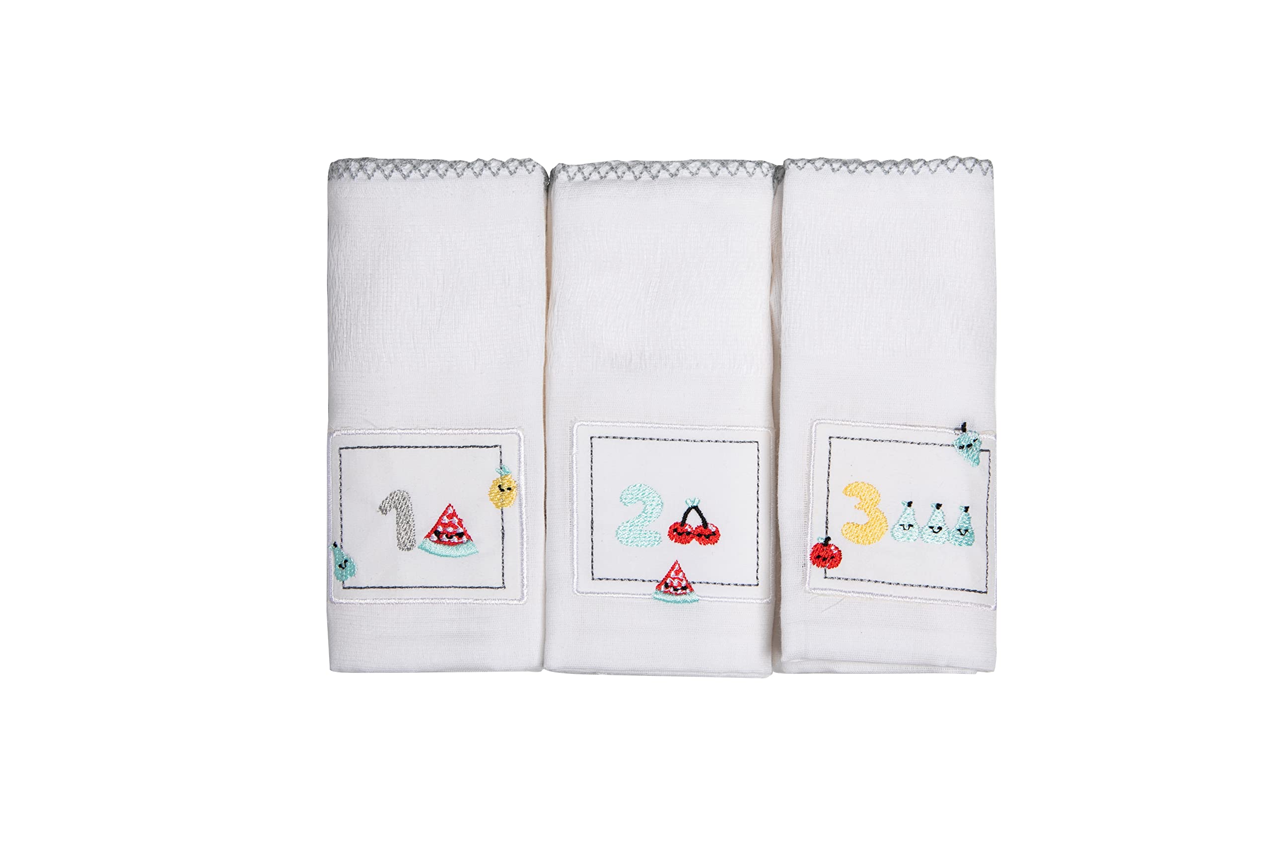 Kit Fralda de Pano Bebê Karinho-Papi 3 Unidades 100% Algodão 70x70cm