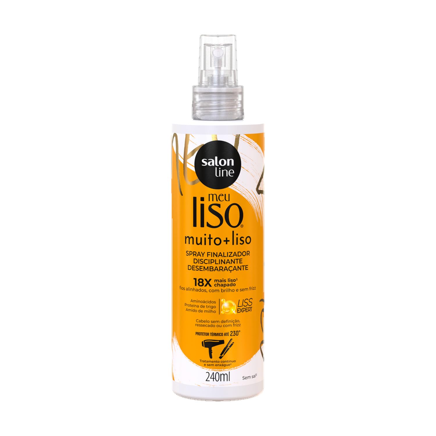 Salon Line Meu Liso Muito Mais Liso Spray Defrizante Protetor Térmico