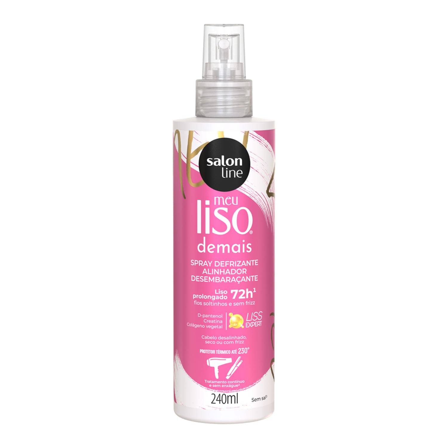 Salon Line Meu Liso Demais Spray Defrizante Protetor Térmico