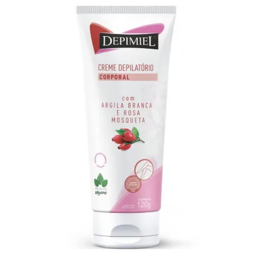 Cremoso Depilatorio Depimiel 120G Corporal Argila Branca/Rosa Mosqueta