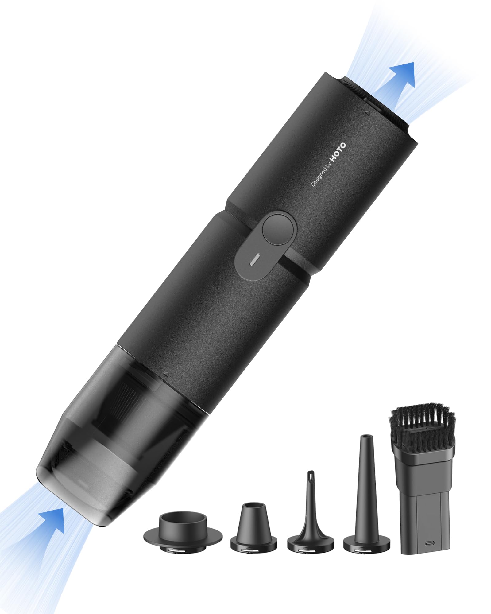 Aspirador e Soprador Elétrico Hoto Compressed Air Capsule Preto QWCXJ001