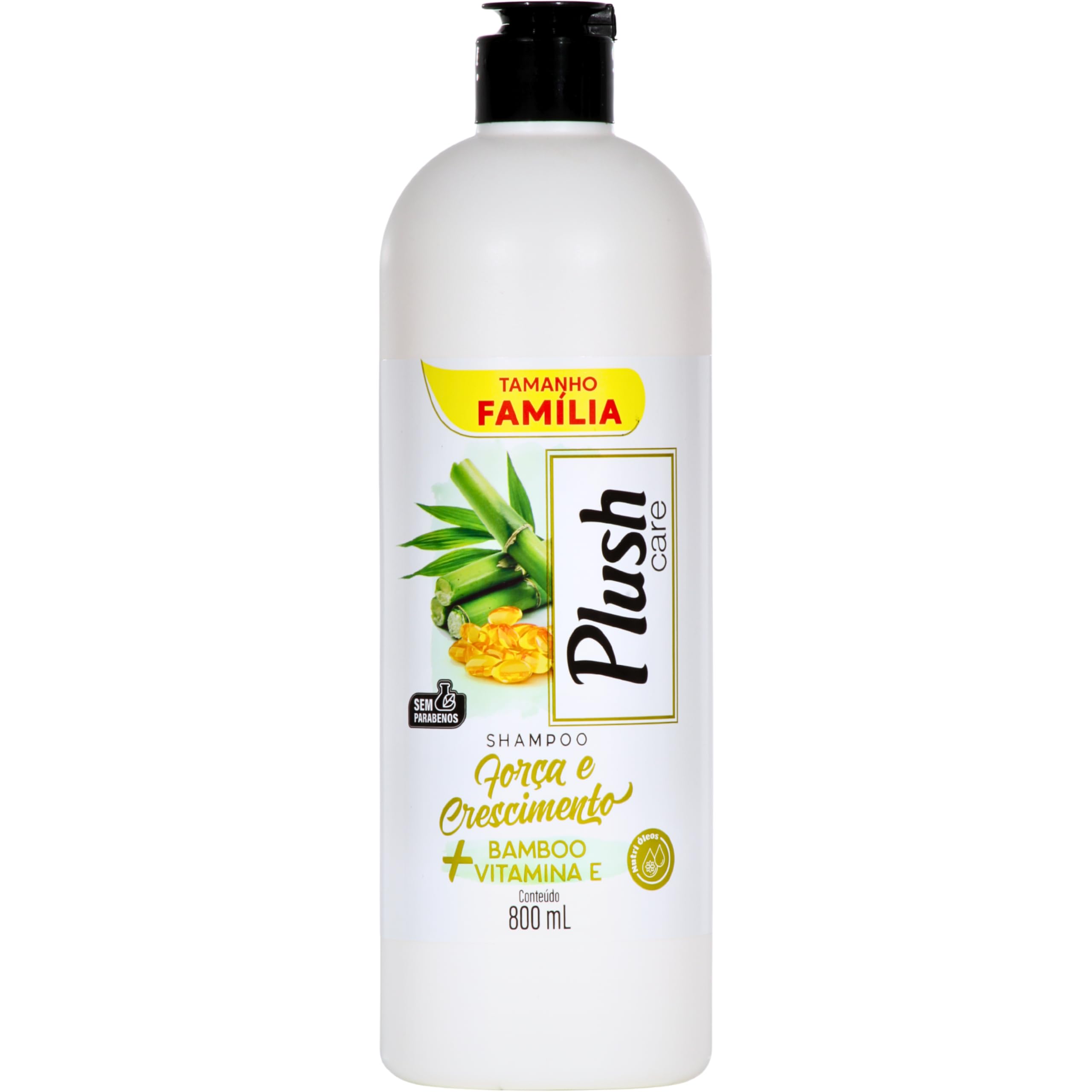 Zoopers Shampoo Para Cabelos Força E Crescimento Bamboo + Vitamina E Plush Care 800Ml Verde