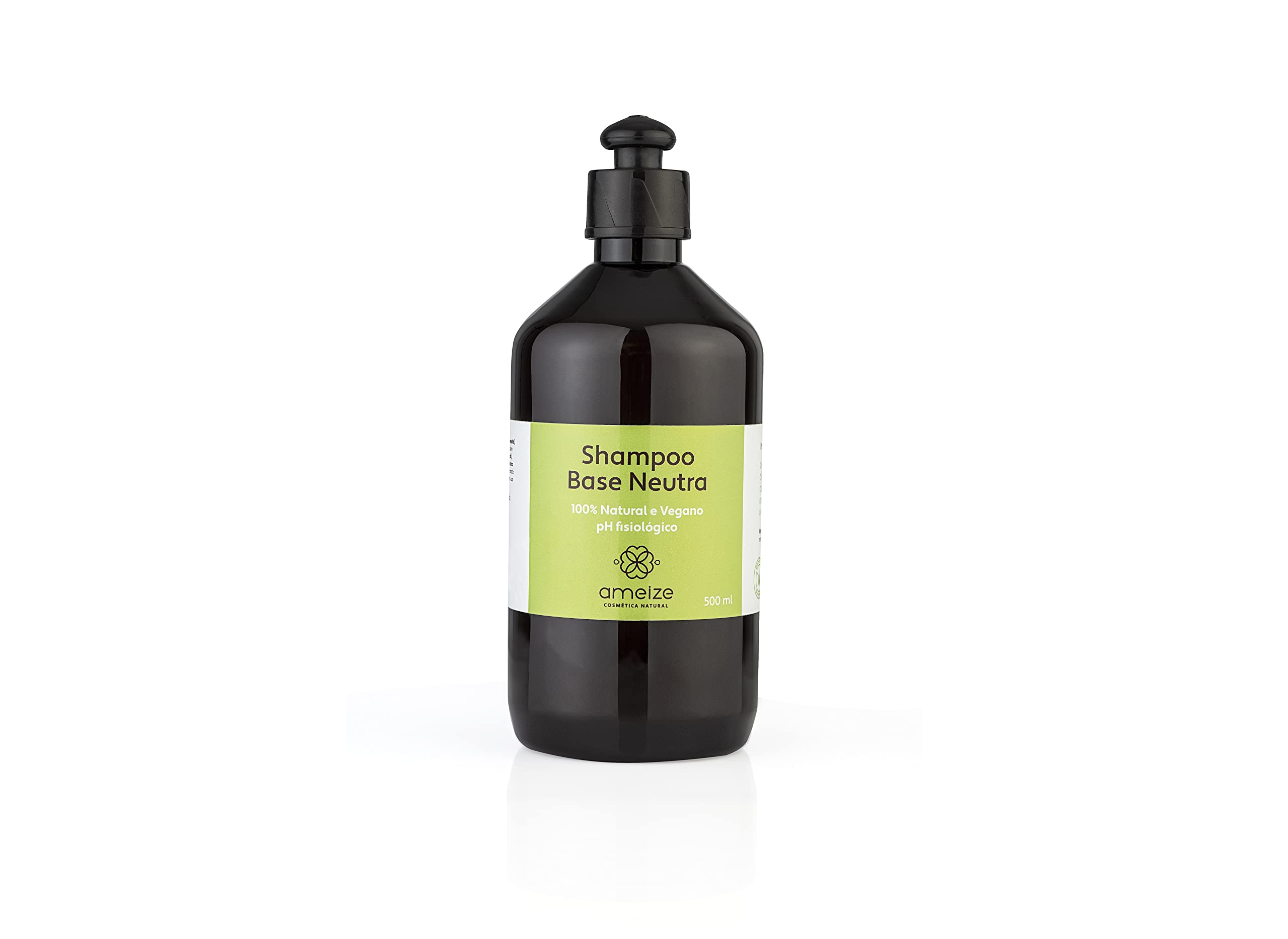 Shampoo Neutro Natural Vegano Sem Perfume 500ml para Cabelos Secos ou Ressecados