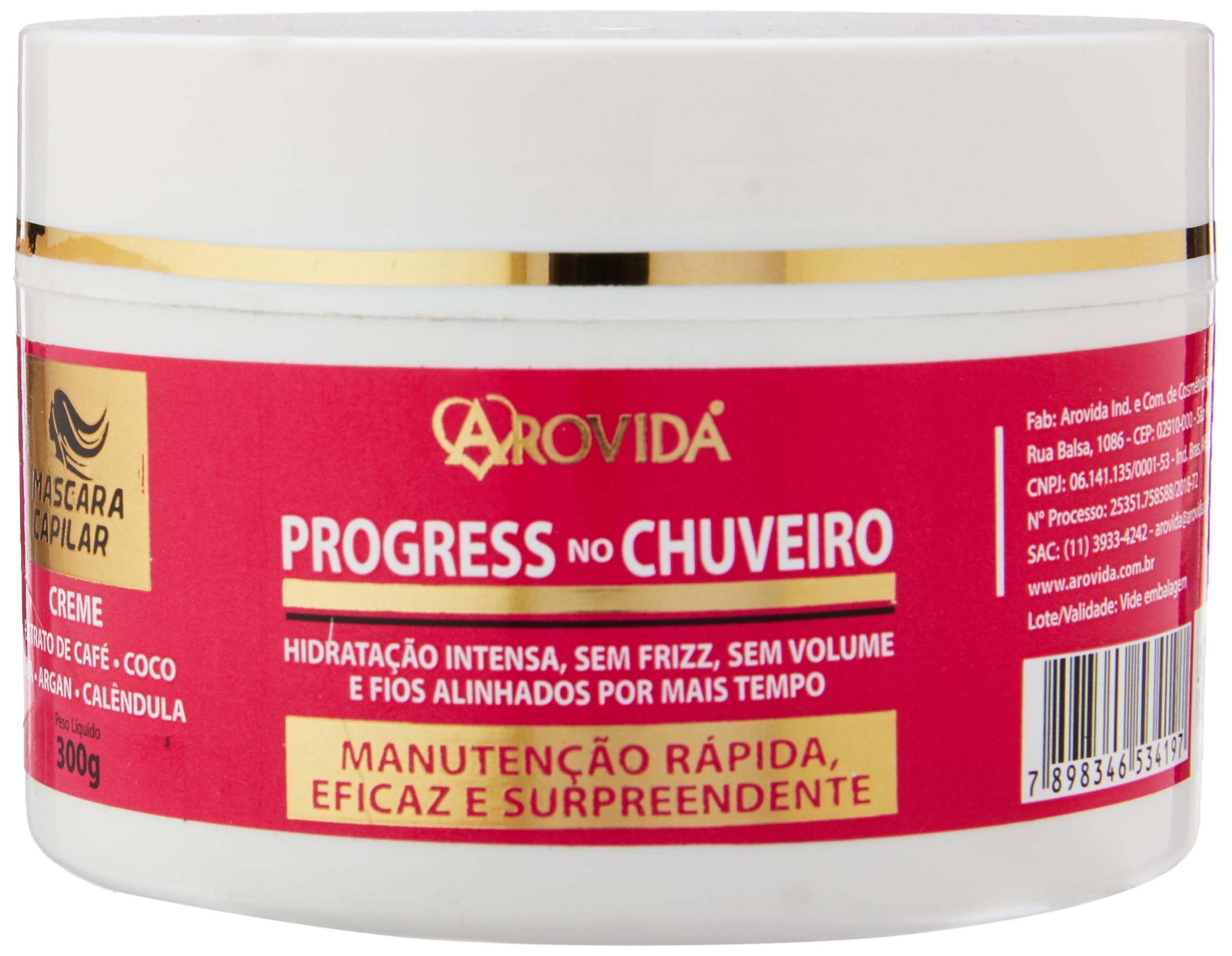 Arovida Máscara Progressiva no Chuveiro 300g