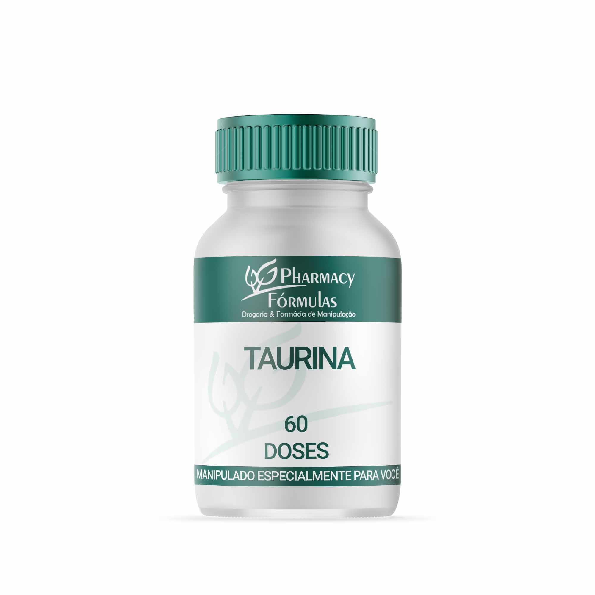 Taurina 500 mg Pharmacy & Formulas com 60 Cápsulas
