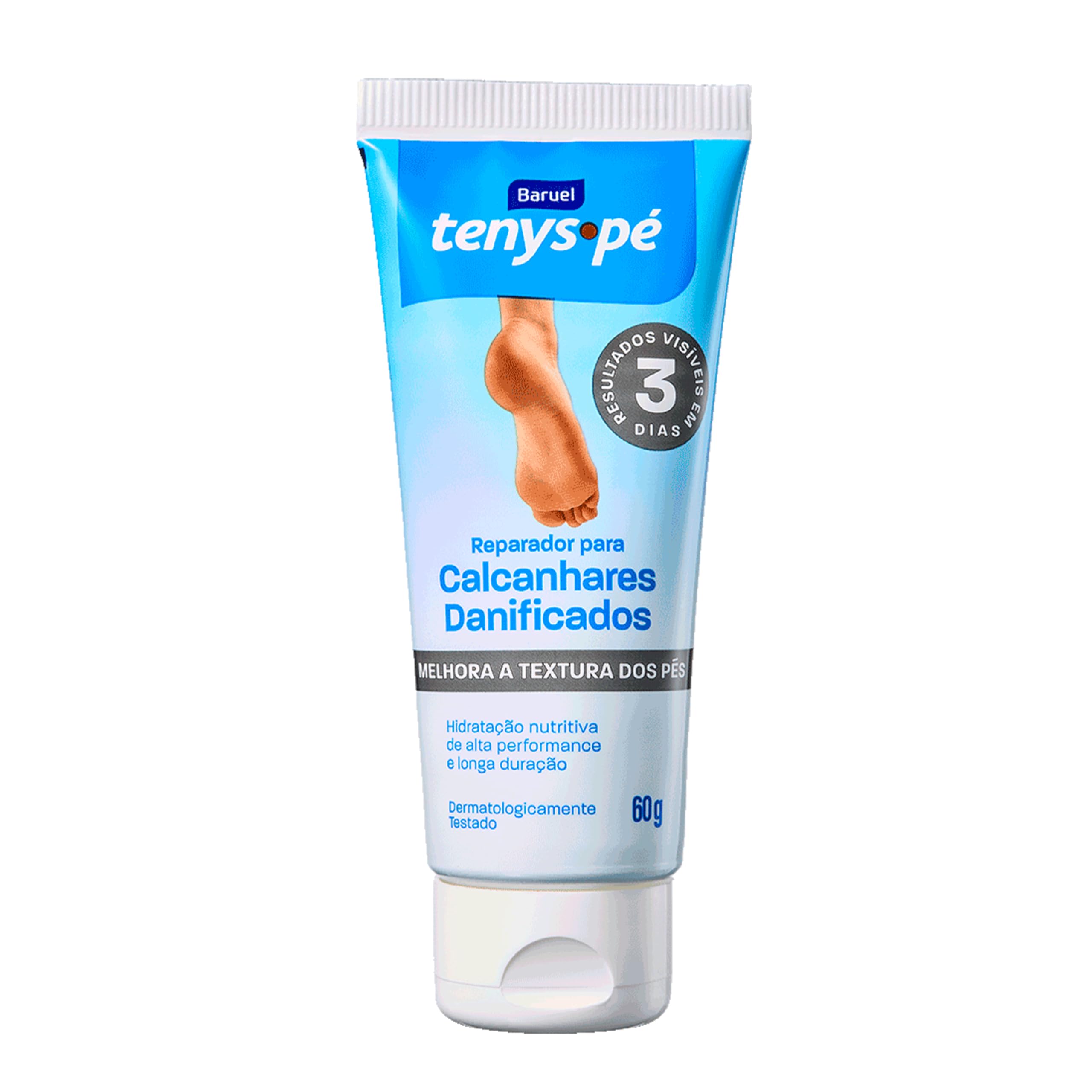 Creme Reparador para Calcanhares Danificados 60g, Baruel Tenys Pé
