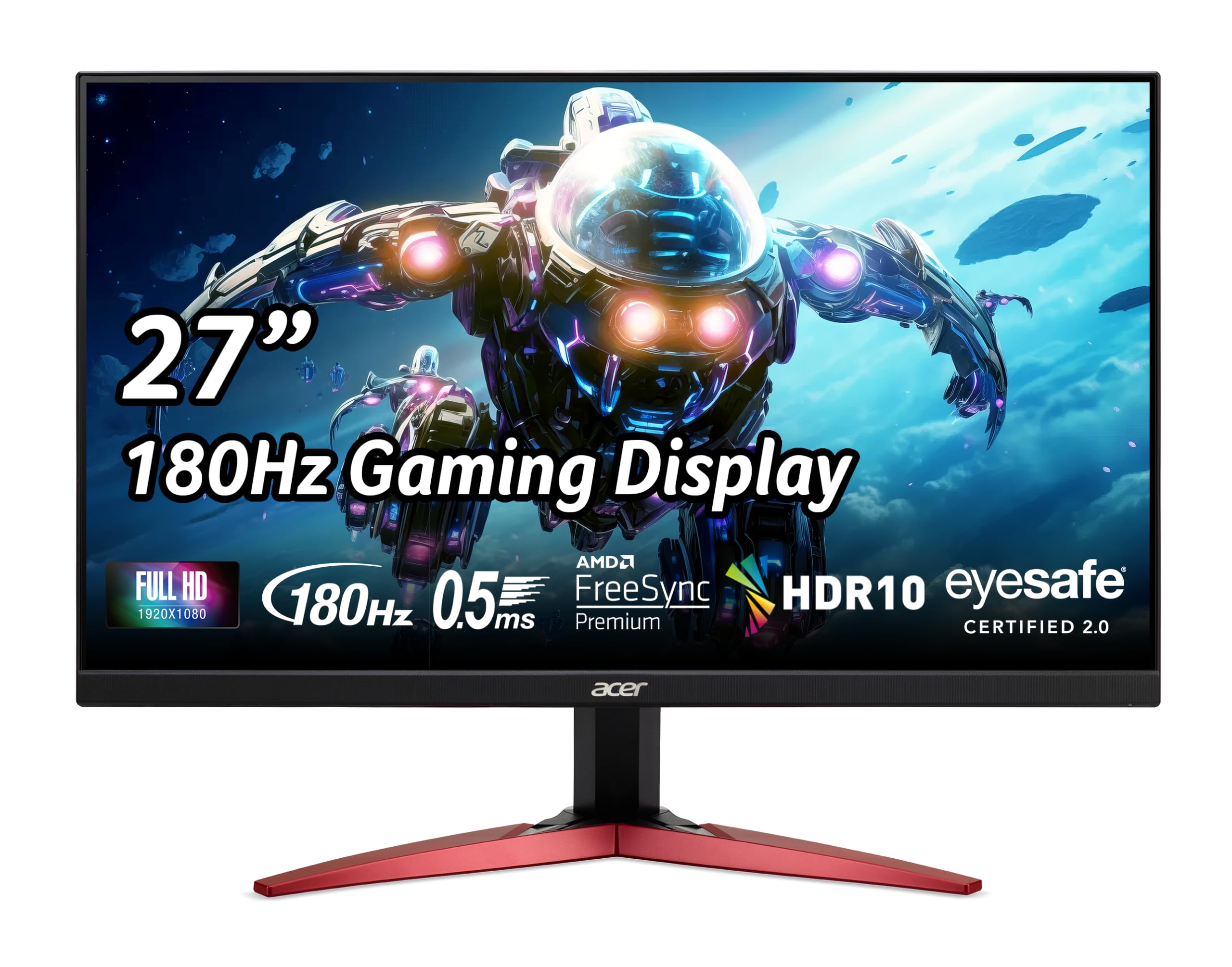 Monitor Gamer Acer Nitro 27 Polegadas Full HD 180 Hz IPS