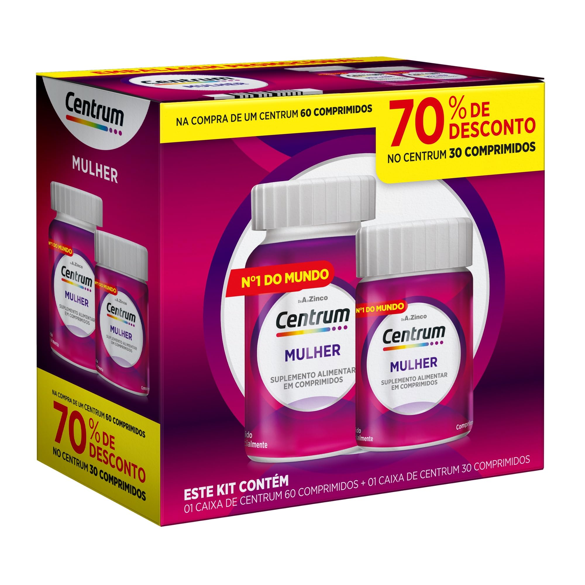 Multivitamínico Centrum Mulher com 90 Comprimidos