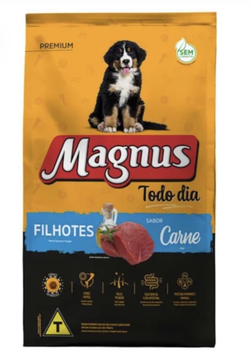 Adimax Ração Magnus Todo Dia Para Cães Filhotes Carne 10.1Kg
