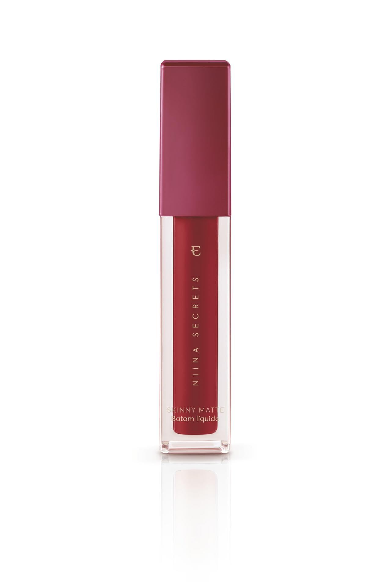Eudora Niina Secrets Skinny Matte Batom Líquido Vermelho Hibisco 5ml